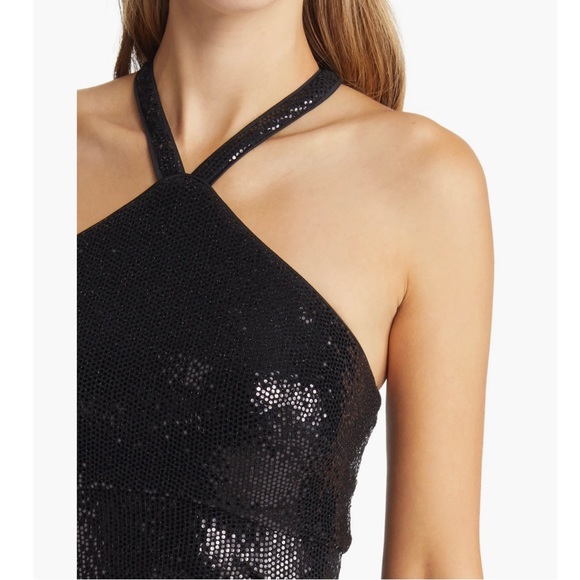 VINCE CAMUTO Halter Neck Sequin Gown - Picture 4 of 9